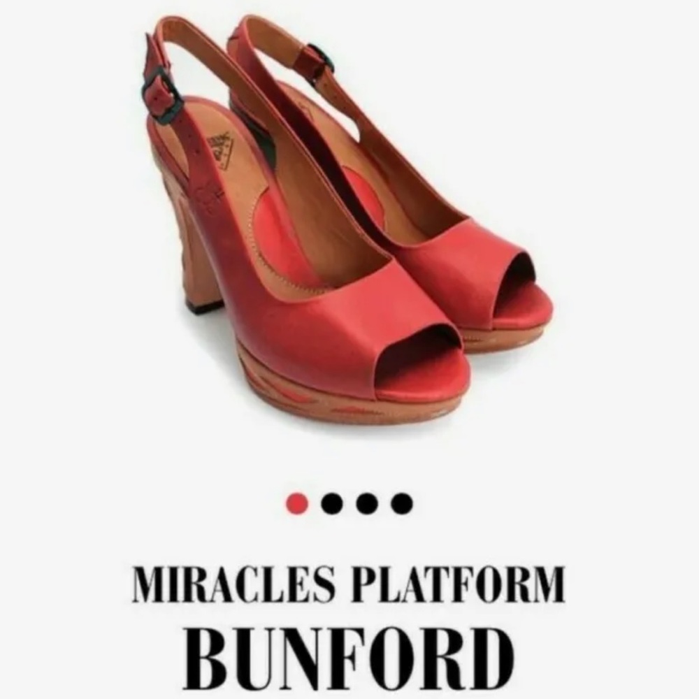 John Fluevog Red and Brown Heels - Picture 6 of 6